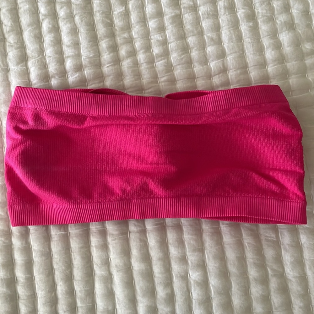 SALE. SALE. SALE.  1 Purple. 1 pink Strapless bras- tube top. Size S/M - Picture 3 of 9
